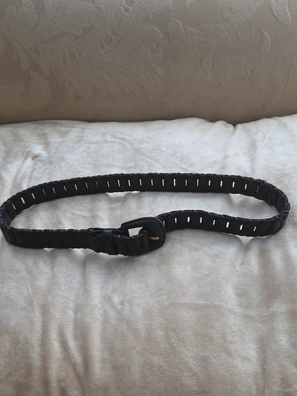 Braided Leather Women's Belt - Black County Seat M